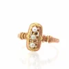 Bague or jaune or rose et perles fines