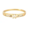 Bague or jaune ornée de diamants