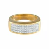BAGUE OR JAUNE PAVAGE DIAMANTS
