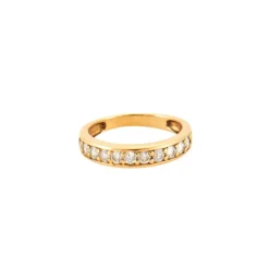 Bague Or jaune pavage Diamants