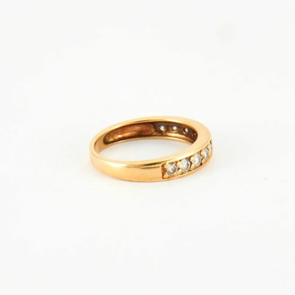 Bague Or jaune pavage Diamants