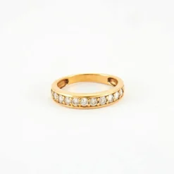 Bague Or jaune pavage Diamants