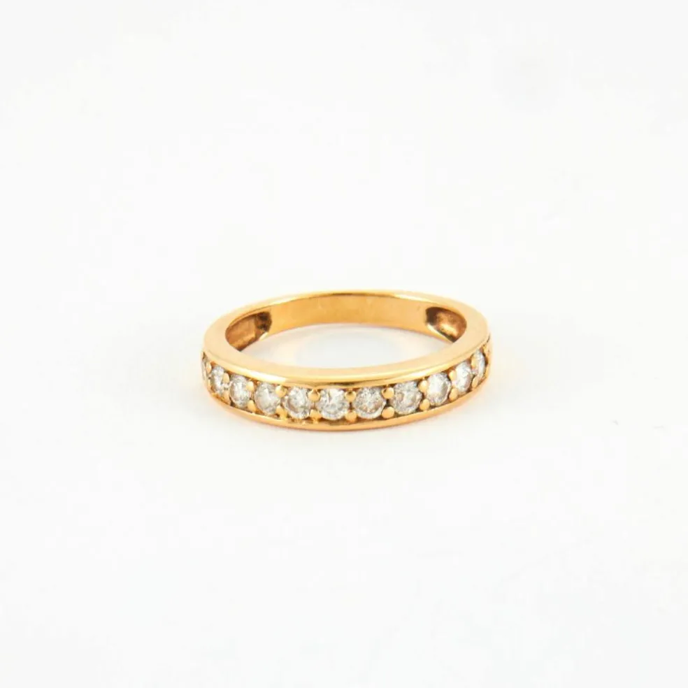 Bague Or jaune pavage Diamants