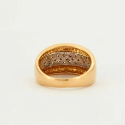 Bague or jaune pavage Diamants