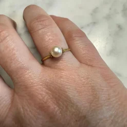 Bague Or jaune Perle