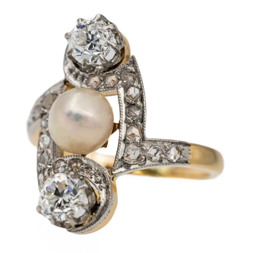 Bague Or jaune Perle