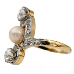 Bague Or jaune Perle