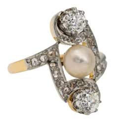 Bague Or jaune Perle