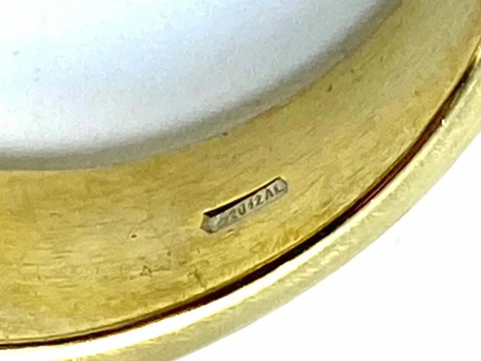 Bague Or jaune Perle Diamants.