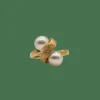 Bague or jaune perles de culture