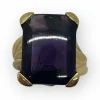 Bague or jaune pierre violette