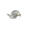 Bague or jaune platine diamants