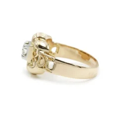 Bague or jaune platine diamants