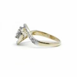 Bague or jaune platine diamants