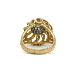 Bague or jaune platine diamant