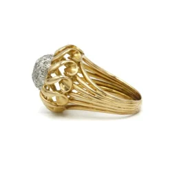 Bague or jaune platine diamant