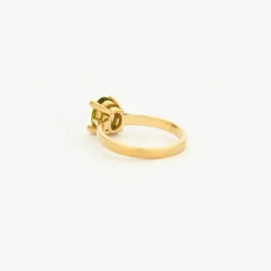 Bague or jaune péridot diamants