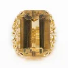 Bague Or jaune Quartz jaune