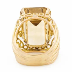 Bague Or jaune Quartz jaune