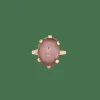 Bague Or jaune, quartz rose