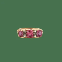 Bague Or jaune, Rubis