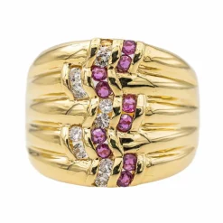 Bague Or jaune Rubis