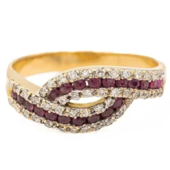 Bague Or jaune Rubis