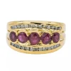 Bague Or jaune Rubis