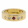 Bague Or jaune Rubis