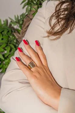 Bague Or jaune Rubis