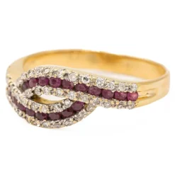 Bague Or jaune Rubis