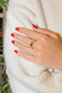 Bague Or jaune Rubis