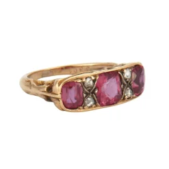 Bague Or jaune, Rubis