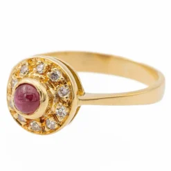 bague Or jaune Rubis