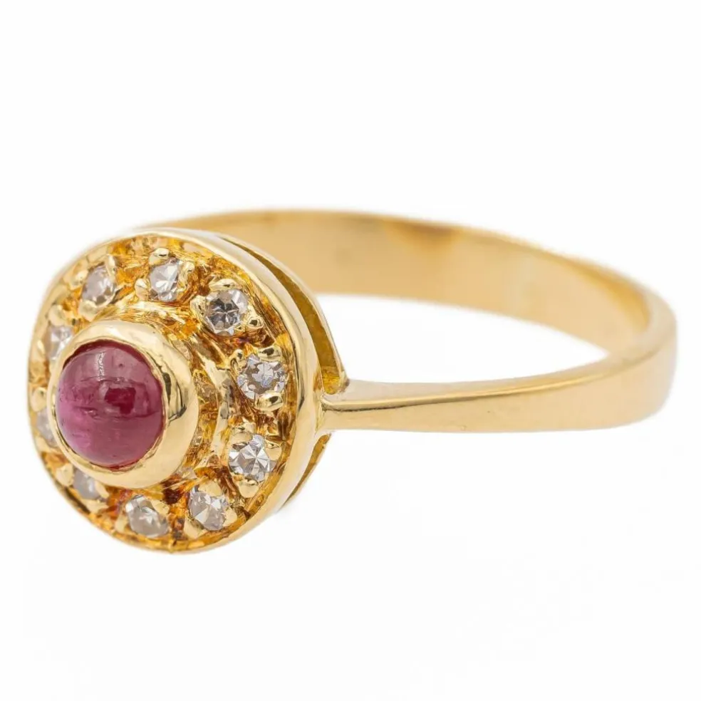 bague Or jaune Rubis