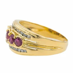 Bague Or jaune Rubis