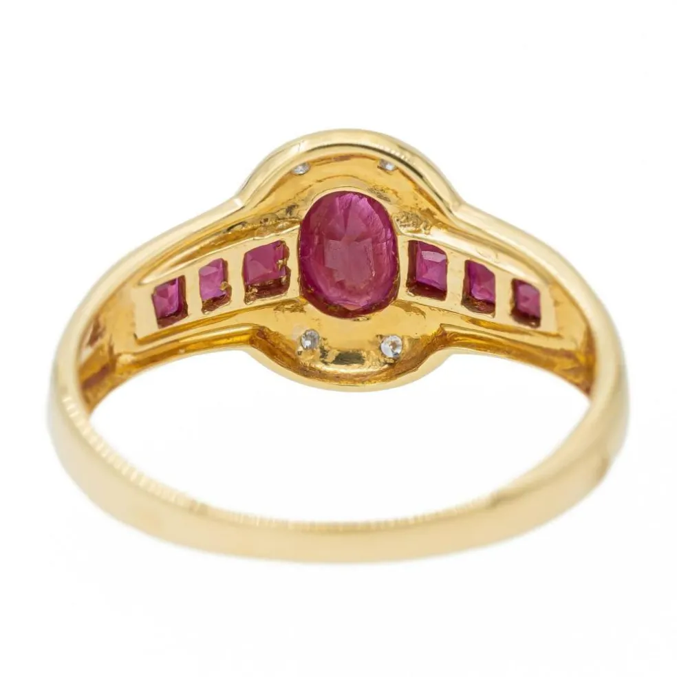 Bague Or jaune Rubis