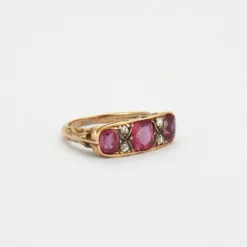 Bague Or jaune, Rubis
