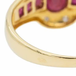 Bague Or jaune Rubis