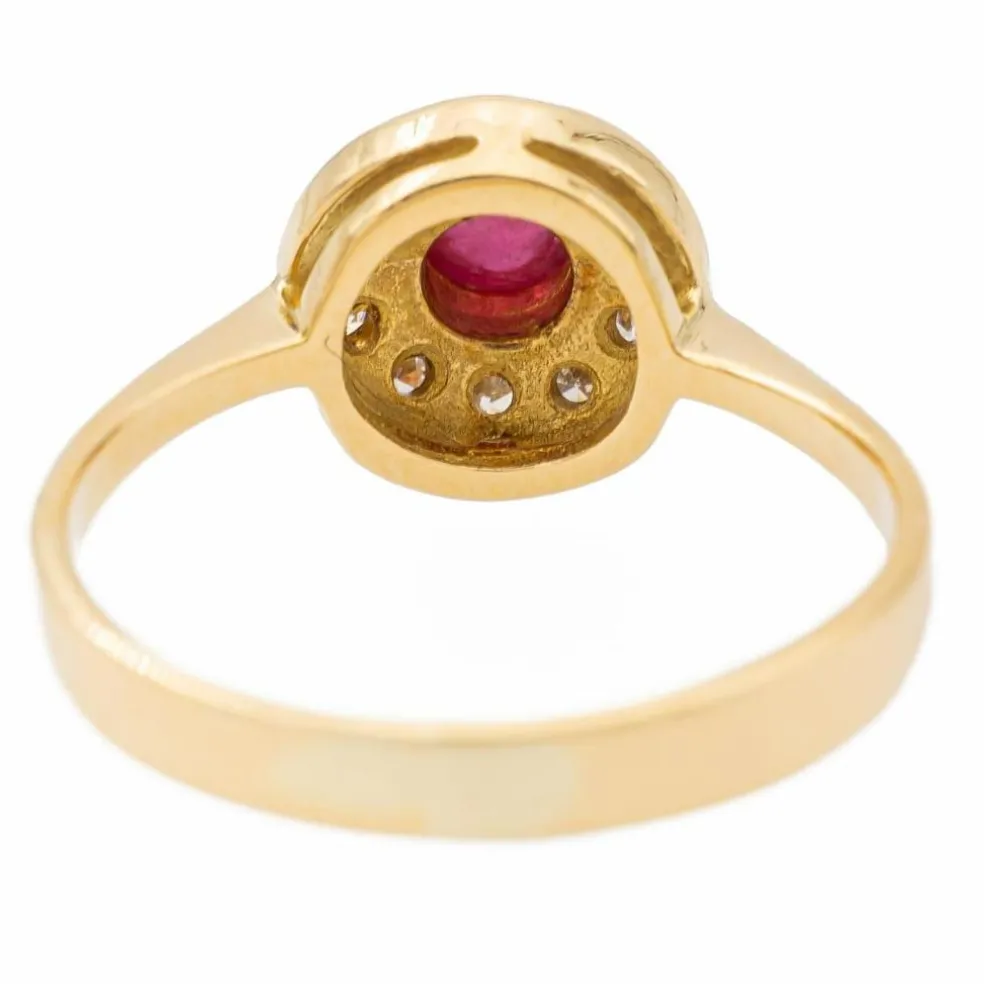 bague Or jaune Rubis