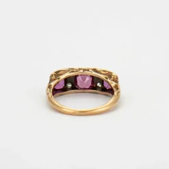Bague Or jaune, Rubis