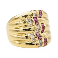 Bague Or jaune Rubis