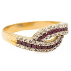 Bague Or jaune Rubis