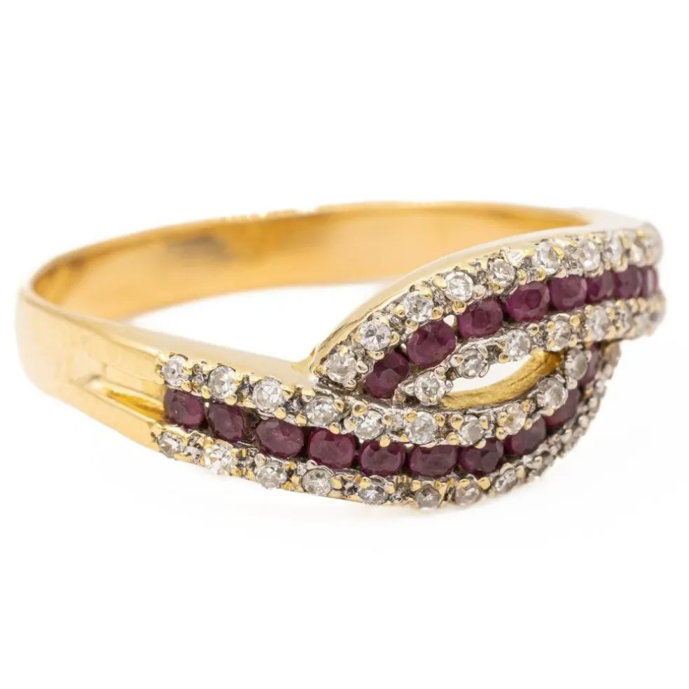 Bague Or jaune Rubis
