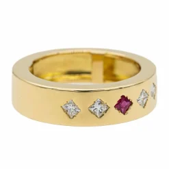 Bague Or jaune Rubis