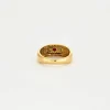 Bague or jaune rubis diamants