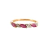 Bague Or jaune Rubis Diamants