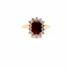 Bague or jaune rubis diamants