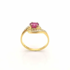 Bague Or jaune Rubis Diamants