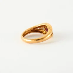 Bague Or jaune Rubis Diamants